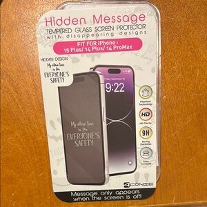 Black Tempered Glass Screen Protector for iPhone 15 Plus/14 Plus/14 ProMax